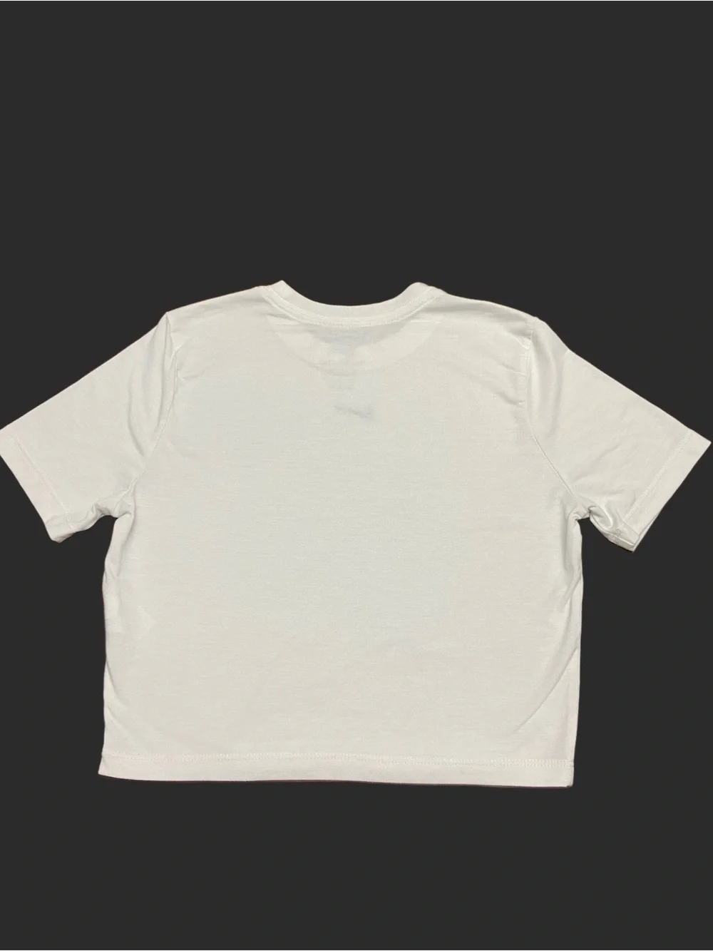 Nike Women’s White Cropped Crew Tee with Black Swoosh - Picture 5 of 9